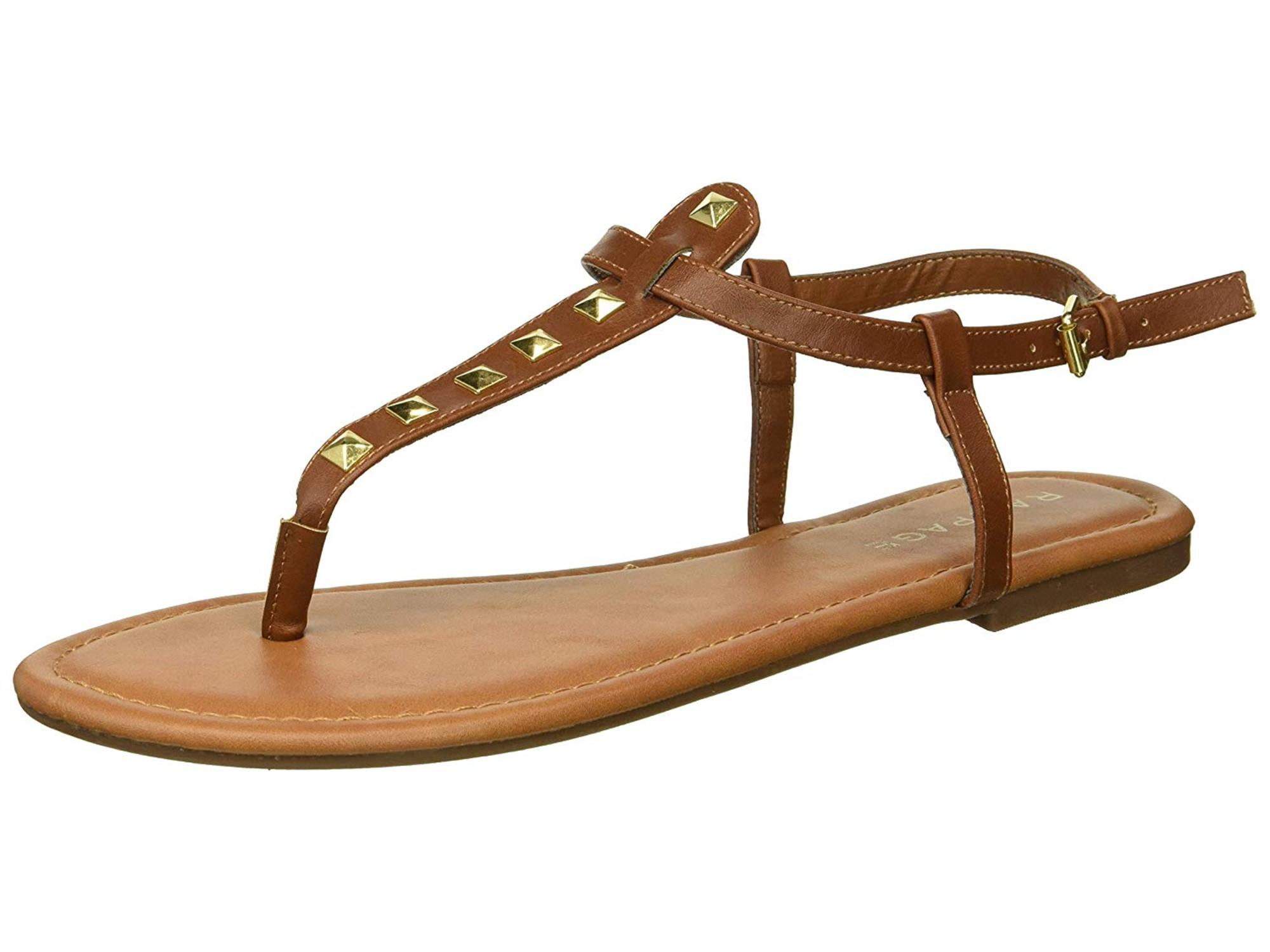 Rampage - Rampage Womens Pashmina Leather Split Toe Casual Ankle Strap Sandals - Walmart.com 