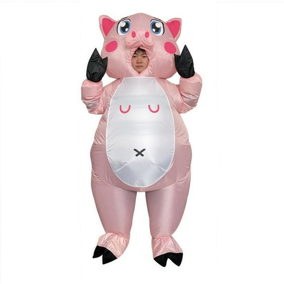 Cute Pig Inflatable Costume - Fun inflatable costumes for Halloween, parties, and role-playing, suitable for adult (4.9-6.2 feet) inflatable party cosplay costumes