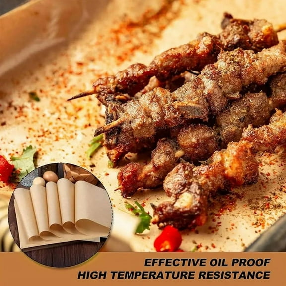 NEW Parchment Paper Non-Stick Baking Sheets 100 Piece Pre-Cut for Food Basket Air Fryer Bread Liners