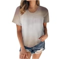 thumbnail image 2 of SMihono Hauts pour Femmes Été Décontracté Mode Féminine Impression Col Rond T-shirt Manches Courtes Ample Pull Blouse T-shirt Oversize pour Femmes 2023, 2 of 5