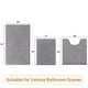 thumbnail image 5 of Alfombras de baño HOMEIDEAS, 3 piezas, ultrasuaves y antideslizantes (gris), 5 of 7
