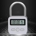 thumbnail image 2 of Metal Timer Lock LCD Time 99 Hours Max Timing USB Timer Padlock - KM Black, 2 of 5