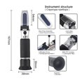 thumbnail image 2 of Portable Hand Held Refractometer Sugar Brix Optical 0-32% Hydrometer For Sugar Fruit Juice Tester Meter With ATC ,Easy to Use, 2 of 6
