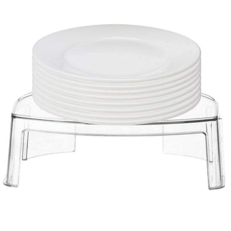 Uiifan 2 Pcs Paper Plate Dispenser 10 Inch Vertical Plate Holder for  Cabinet Plastic Dinner Plates Holder Organizer Salad Dessert Plates Dish  Storage
