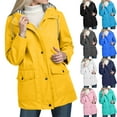 thumbnail image 2 of GEWSEY Women's Anorak Military Jacket Lightweight Casual Cotton Coat with Hood (Yellow, XL), 2 of 6