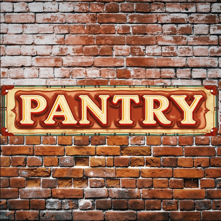 PANTRY Themed Tin Signs - 16x4 Inches - Great for Kitchen, Dining Room, Food Storage Decor - Vintage Metal Wall Art, Culinary Vibe, Pair with Cafe Decor, Funny Signs