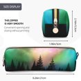 thumbnail image 4 of Ratiio Northern Lights Pattern Leather Pencil Case, Pencil Pouch with Durable Zipper, Compact and Stylish Organizer for Stationery, Art Supplies, Travel Essentials, 4 of 8