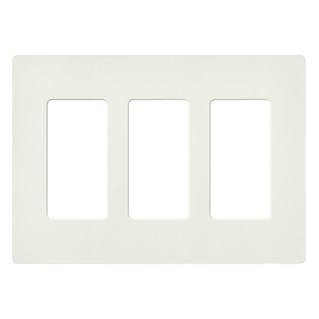 Placa de Pared Lutron Claro 3 Módulos Satinado Biscuit