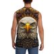 thumbnail image 4 of Balery Vintage Pattern Bald Eagle Camisetas sin mangas para hombre, absorbe la humedad y protege contra el mal olor.-Small, 4 of 7