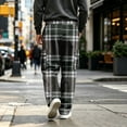 thumbnail image 7 of UDAUDU Mens Cargo Pants Athletic Hiking Stretch Drawstring Wide Leg Trousers Casual Hiking Relaxed Fit Joggers with Pockets Black 5XL, 7 of 7