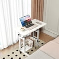 thumbnail image 3 of Adjustable Height Computer Desk – 80x40cm Portable Ergonomic Workstation with Lockable Wheels, Storage Tray, Space-Saving MDF & Metal Table for Office, Home, Treadmill or Walking Pad, 3 of 6