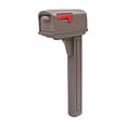 thumbnail image 1 of Gibraltar Mailboxes Classic Medium Capacity Double-Walled Plastic Mocha, All-In-One Mailbox & Post Combo Kit, GCL10000M, 1 of 1