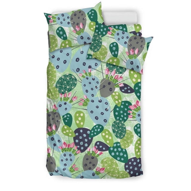 Juego de cama con fondo de cactus