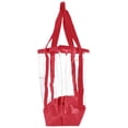 thumbnail image 4 of DALIX Women's PVC Transparent Tote Handbag, Red/Clear, 4 of 8