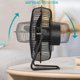 thumbnail image 3 of [Flujo de aire pequeño, silencioso y fuerte y ventilador de refrigeración de mesa personal giratorio de 360°] Ventilador portátil alimentado por USB, 2 velocidades, ventilador de escritorio, 3 of 4