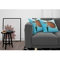 thumbnail image 3 of Ambesonne Turtle Throw Pillow Cover 2 Pack, Sea Animal Caribbean, 20", Turquoise Cinnamon, 3 of 7