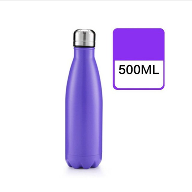 Tasse d'Isolation à Double Couche Moderne Minimaliste 500ml Violet Mat