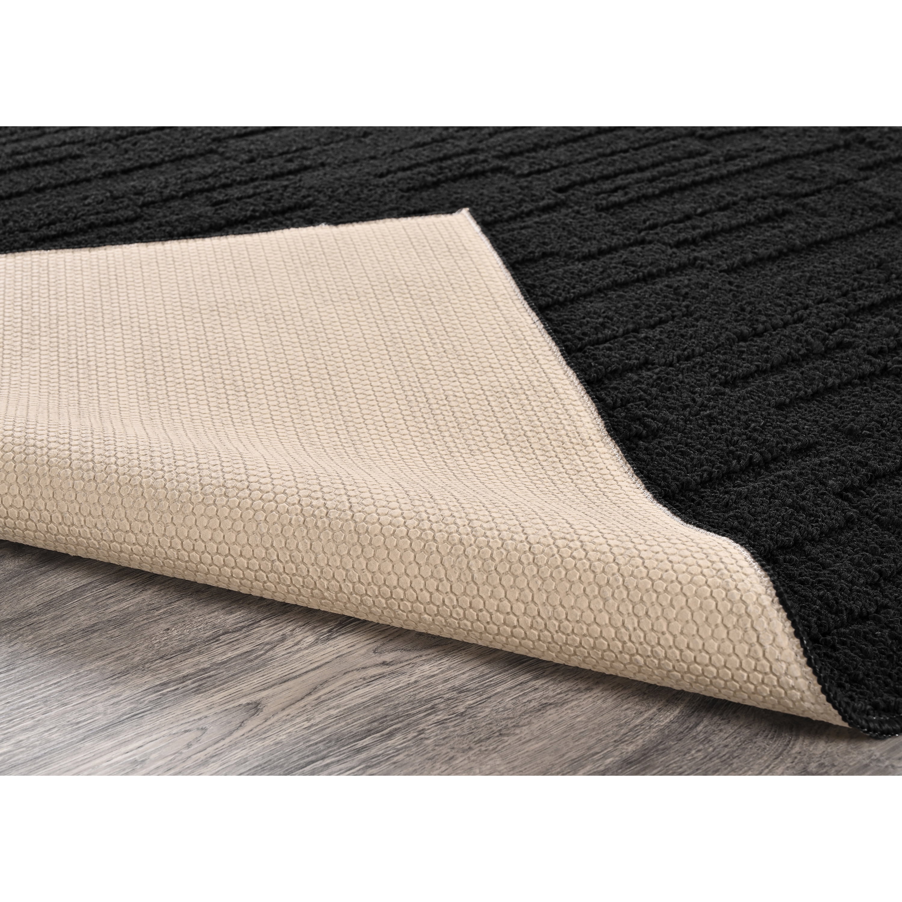 Garland Rug Brentwood Pixel Black Indoor Runner Rug, 3' x 12'