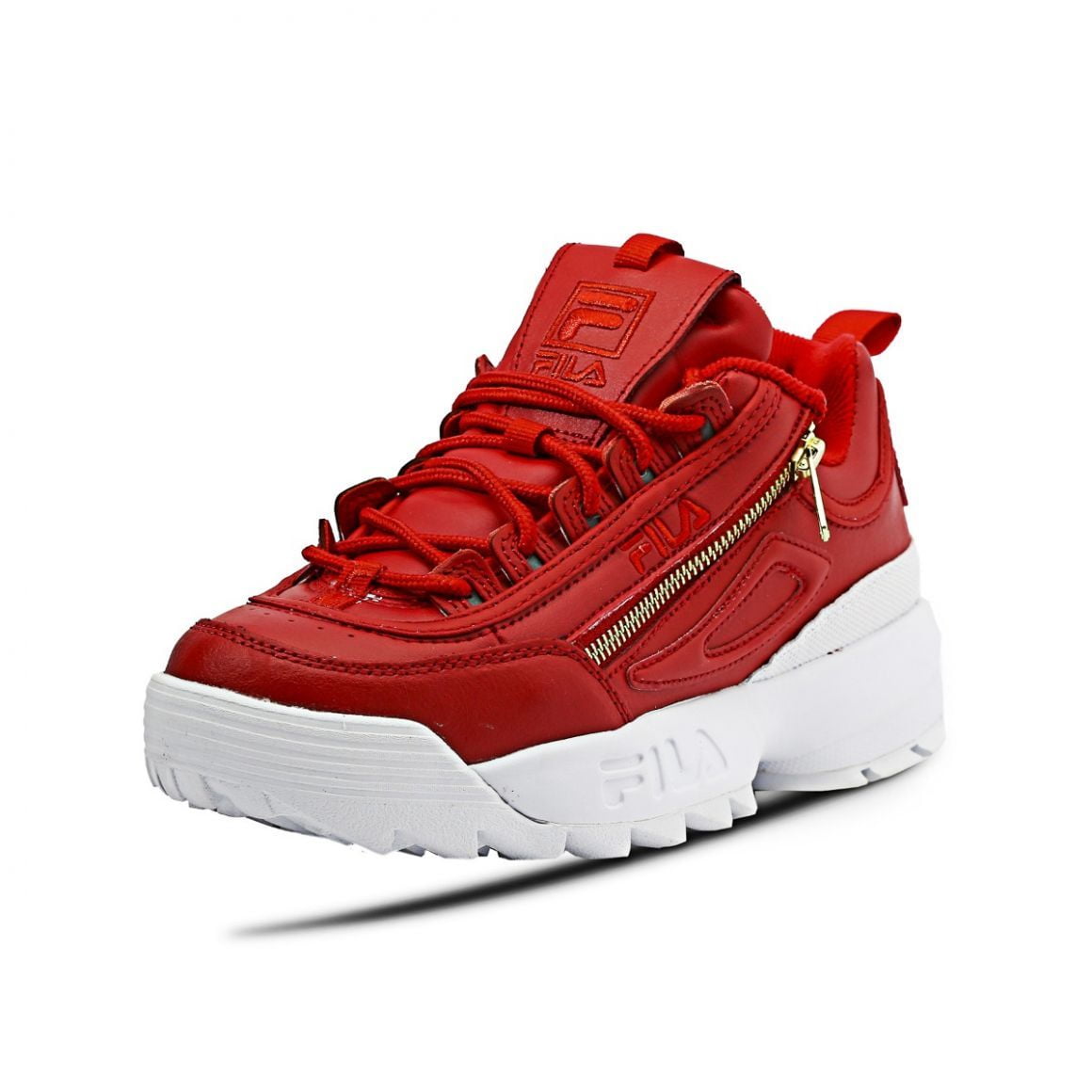 Fonkeling ballet lexicon Women's Fila Disruptor II Zipper Fila Red/White/Metallic Gold - 7 -  Walmart.com