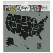 Crafter's Workshop Template 12"X12"-U.S. Map