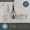 thumbnail image 5 of Monrovia 3 Light Bronze Teardrop Candle Pendant, 5 of 12