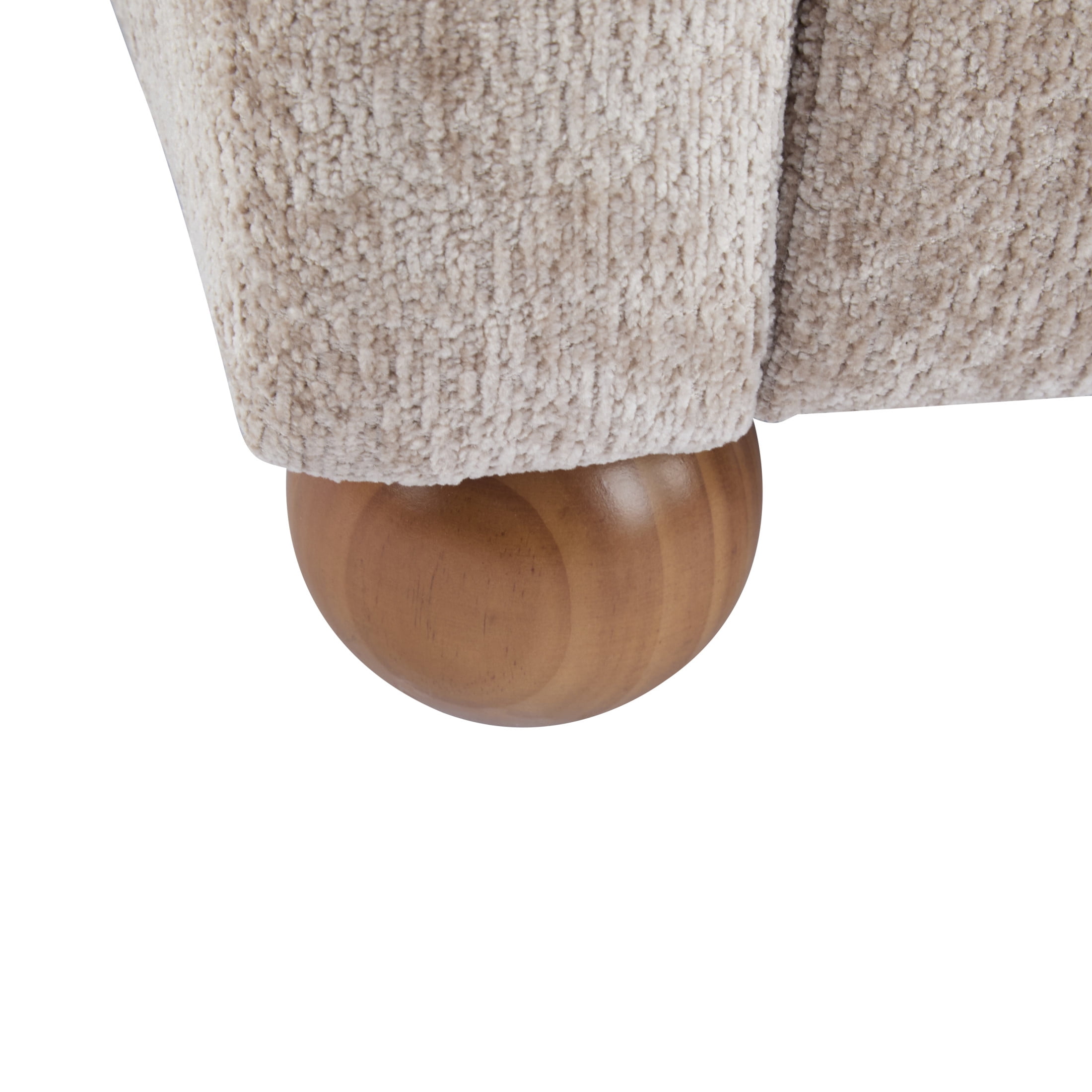 Christopher Knight Home Wingback Chair, Chenille Upholstered Accent Chair with Solid Wood Legs, Light Cinnamon