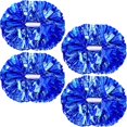 thumbnail image 1 of 4 Pack Cheerleading Pom Poms,metallic Cheer Pom Poms With Training Baton Handle, 1 of 5