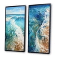 thumbnail image 3 of Designart "Beach Photo Oceanic flow XII" Coastal Beach Framed Wall Art Set Of 2 - Teal Beach Framed Wall Art Set Of 2, 3 of 7