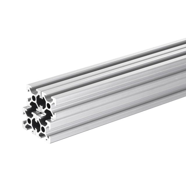 Unique Bargains 2020 T Slot Aluminum Extrusion 150mm(5.9 Inch) Silver for 3D Printer Laser Engraving Machine 4 Pcs