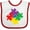 White and Red, variant on Inktastic Autism Awareness Month Puzzle Boys or Girls Baby Bib