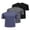 Black/Medium Gray/Navy Blue, variant on Pinspark Men's 3 Pack Workout Shirts Quick Dry Gym Athletic Shirts Moisture Wicking Short Sleeve T Shirts