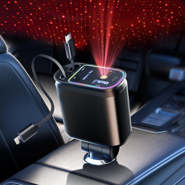 Cargador de coche retráctil ARIPUYBG con Starlight 66W