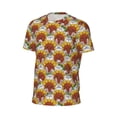 thumbnail image 6 of Wukai Cartoon Sunflowers Print Men's Short-Sleeved Mesh T-Shirt,Quick-Dry Short Sleeve Workout T-Shirt-Medium, 6 of 8