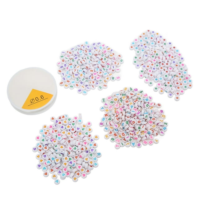 Colorful Letter Beads, Letter Beads Plastic Exquisite Appearance Bright Color DIY Design Smoothly Face For Jewelry Making For Name Bracelets