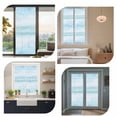 thumbnail image 7 of Gradient Aqua Blue Window Privacy Film, Modern Rustic Minimalist Pastel Solid Static Cling UV Sun Blocking Heat Control Window Tint, Non-Adhesive One Way Windows Privacy Cover 17.7''x78.7'', 7 of 7