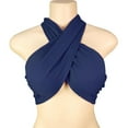 thumbnail image 2 of Wiyuqeen Women's Sleeveless Halter Criss Cross Tank Crop Tops Tie Backless Camis Solid Slim Y2K Wrap Halter Tops for Party Club, 2 of 5