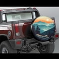 thumbnail image 2 of PISONIC Mountain Graphic Spare Tire Cover Weatherproof Universal Wheel Protectors for RV Camper Travel Trailer SUV Truck 16 inch, 2 of 7