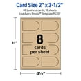 thumbnail image 5 of Avery Arched Business Cards, 2" x 3-1/2", Kraft Brown, 80 Total, 5 of 9