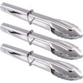 thumbnail image 1 of Small Stainless Steel Serving Tongs Salad Tongs Sliver Color3pcs), 1 of 5
