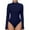 Blue, variant on Youmylove Women Bodysuits Women's Basic Long Sleeve Ribbed Turtleneck Leotard Stretchy Bodysuit Tops Jumpsuits Comfy Body Suits Slim Fit Tops Bodysuits