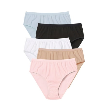 

Comfort Choice Women s Plus Size Hi-Cut Brief 5-Pack