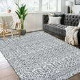 thumbnail image 2 of ZACOO Area Rug 5x8 Vintage Low Pile Non-Slip Rug Machine Washable Area Rug Indoor Foldable Accent Rug, Grey, 2 of 9