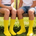 thumbnail image 5 of Dlentnea Girls Boys Crew Socks School Uniform Dress Solid Color Comfortable Casual Spring Sock for Kids, 5 of 6