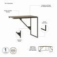 thumbnail image 4 of Bush Furniture Refinery 50W L Shaped Industrial Desk, Gray,Brown,Multi-color, 4 of 7