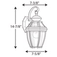 thumbnail image 2 of Progress Lighting New Haven 1-Light Outdoor Small Wall Lantern in Black with Clear Beveled Glass Shade, 2 of 2