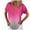 Pink, variant on Viikei Women's Plus Size Short Sleeve V-Neck Fading Color T-Shirt