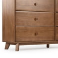 thumbnail image 6 of Max & Lily Solid Wood 6 Drawer Dresser, Pecan, 6 of 10
