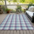 thumbnail image 6 of Addison Rugs Chantille Indoor/Outdoor Transitional Plaid Purple Washable Rectangle Rug, 5' x 7'6", 6 of 6