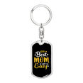 thumbnail image 1 of Best Mom Not Easy Stainless Steel or 18k Gold Premium Swivel Dog Tag Keychain, 1 of 8