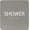 Clean Grey, variant on ADA CENTRAL SIGNS - 6" X6" Shower Sign - ADA Compliant Tactile Graphics Grade 2 Braille Text Acrylic Wall Signs - Eye Wash Station, Restroom, Bathroom Signage for Office, Home, Apartment, Restaurant